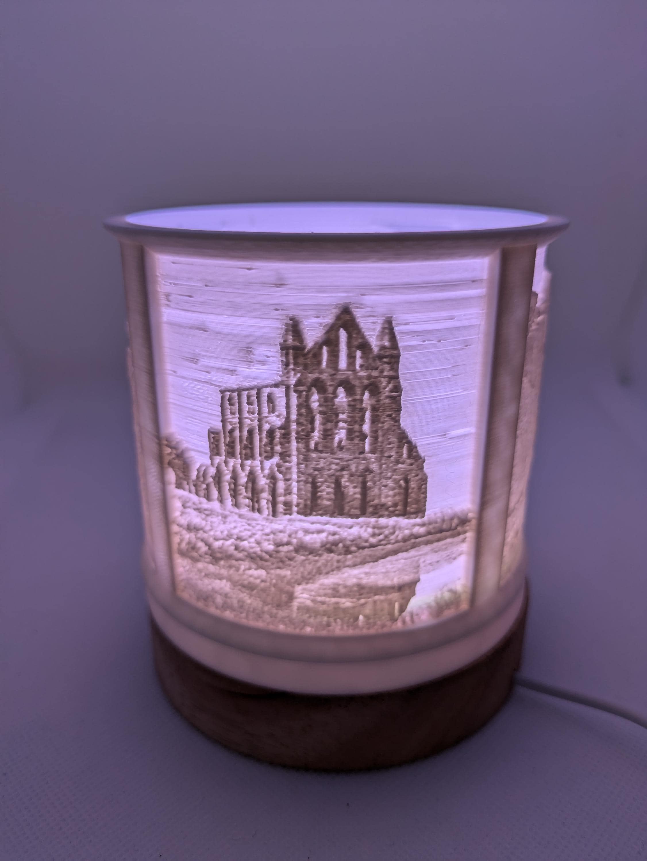 Yorkshire Scenes 3D LED Photo Lamp: York Minster, Whitby Abbey (USB & Remote)