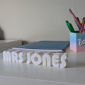 Personalised Font Desk Name Plate: Teacher Appreciation Gift