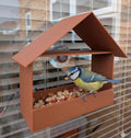 Rustic Birdhouse Window Feeder - Suction Cup, Small Bird View, Gift