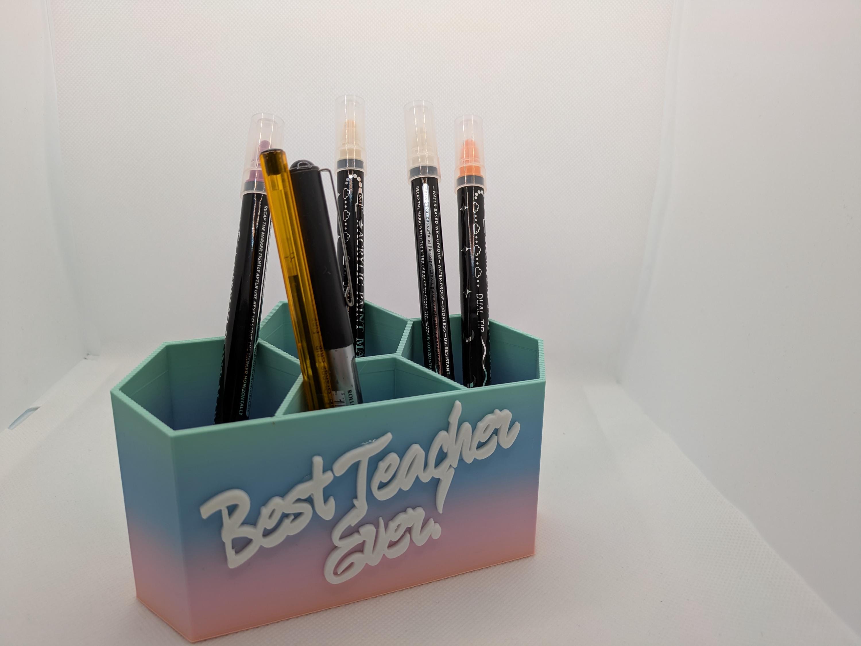 Personalised Pen Holder, Custom Teacher Gift, Desk Organiser