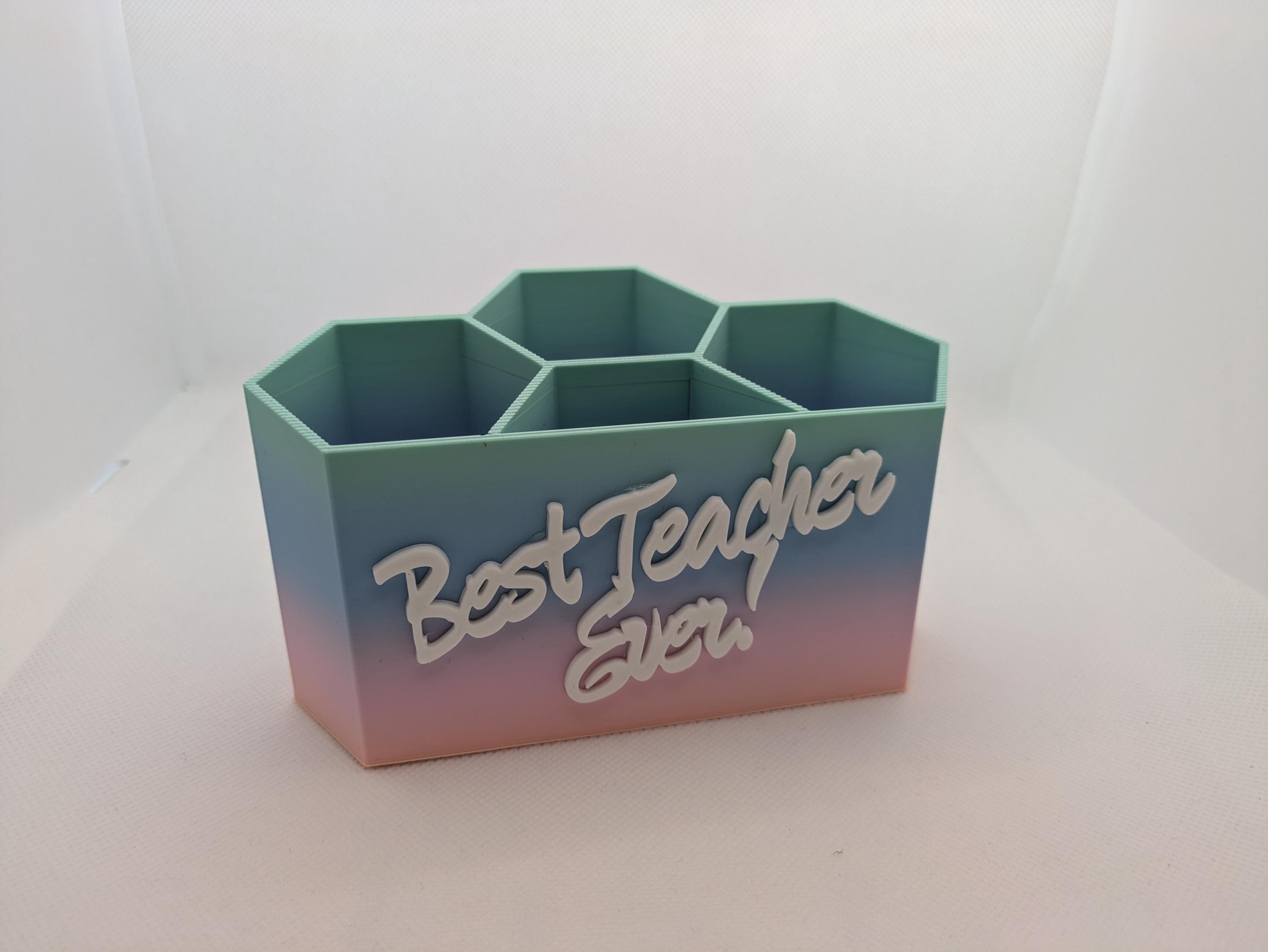Personalised Pen Holder, Custom Teacher Gift, Desk Organiser