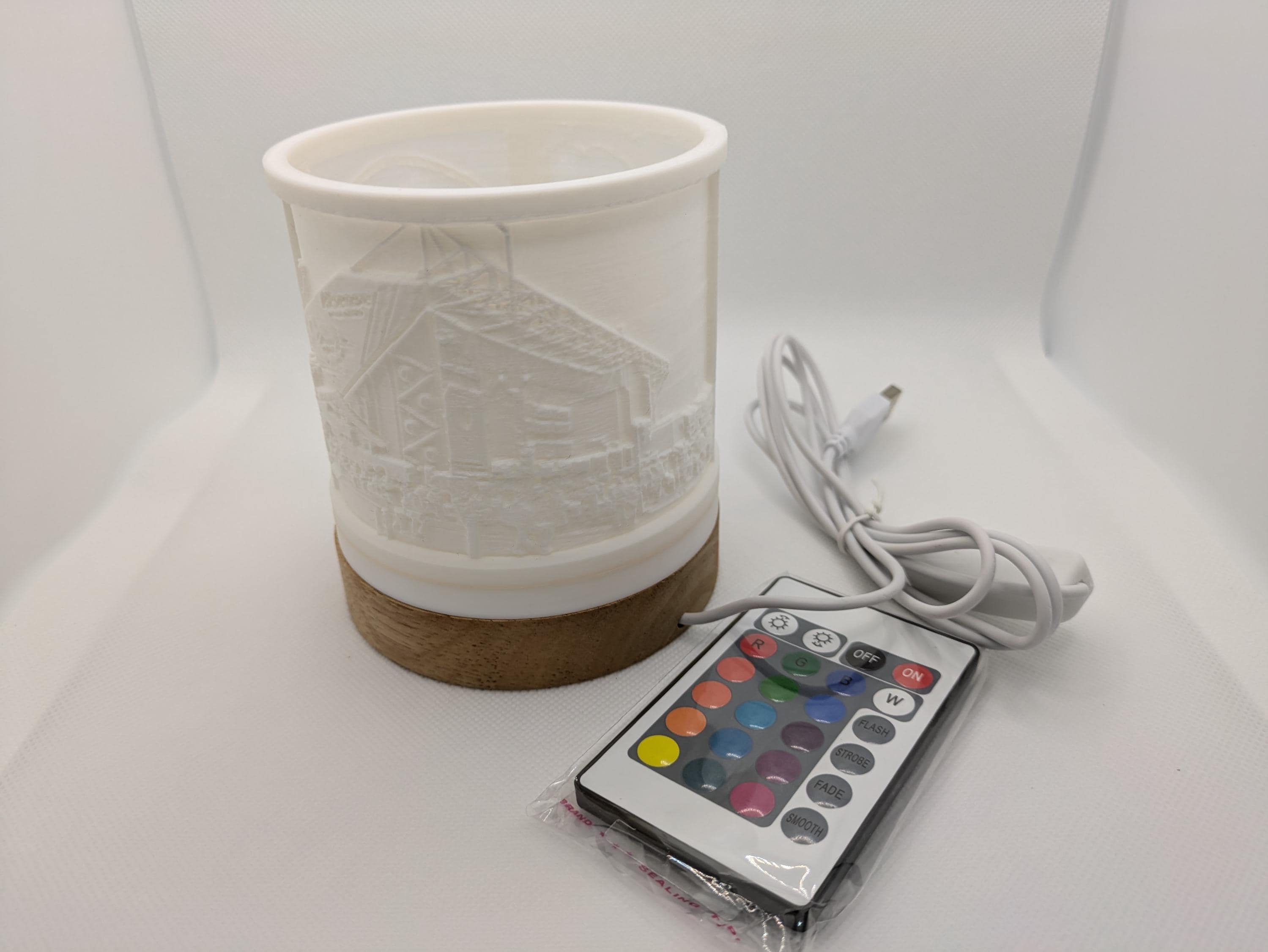 Yorkshire Phrases 3D image LED Lamp: Multi-Color Night Light with Remote