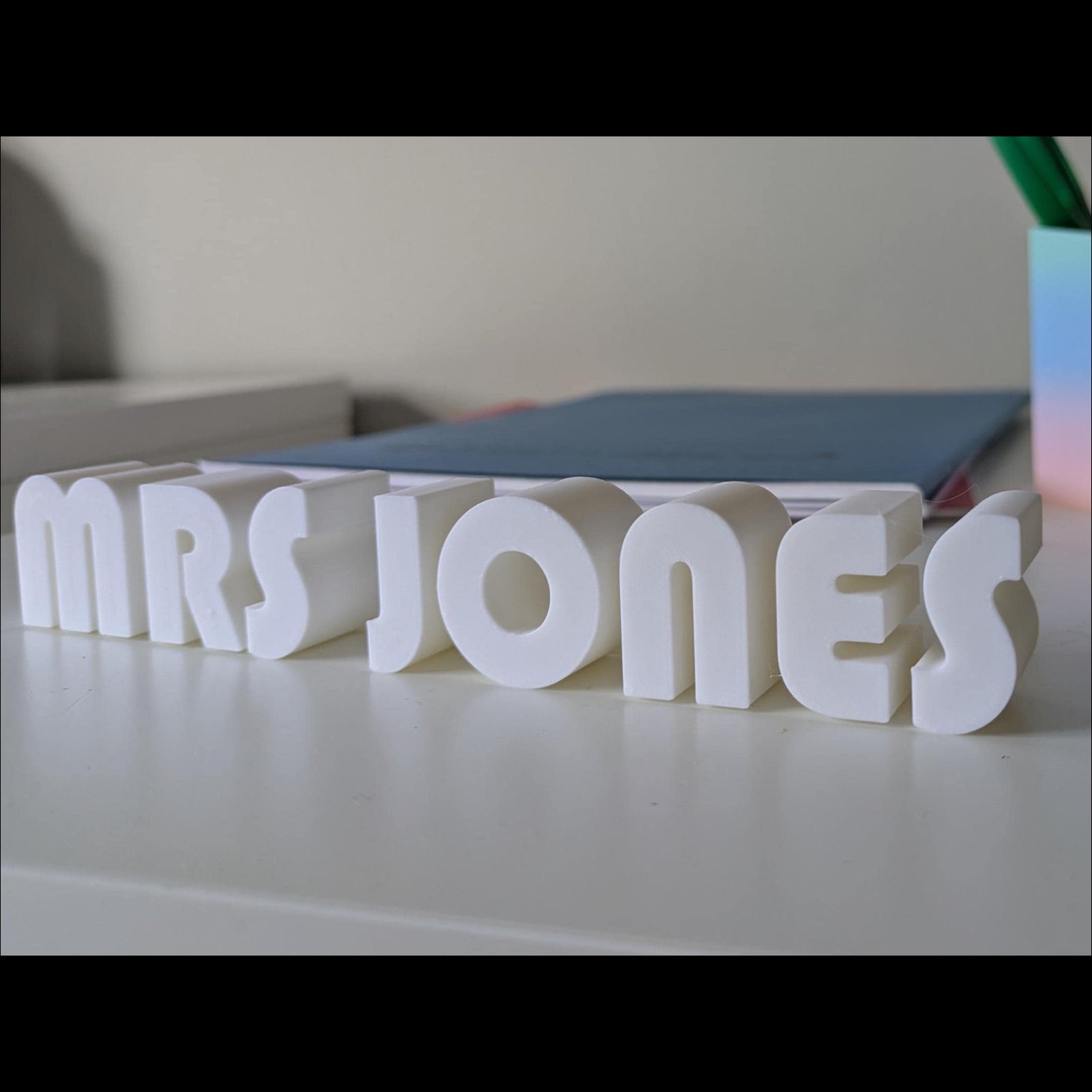 Personalised Font Desk Name Plate: Teacher Appreciation Gift