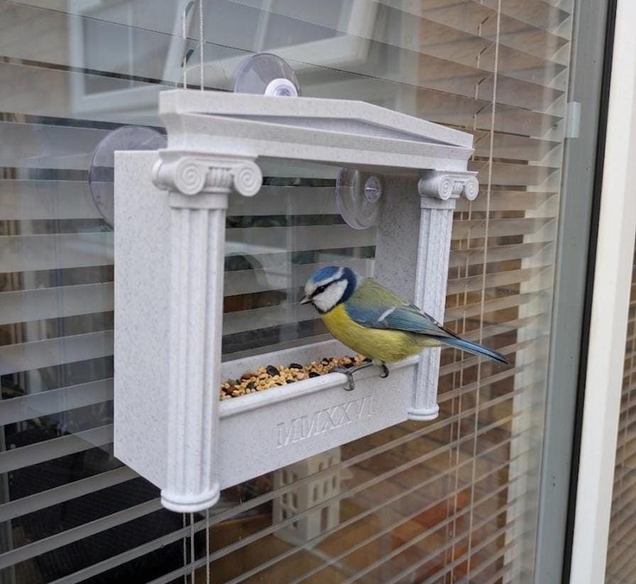 Roman columns novelty window Bird Feeder: Suction Cup Design