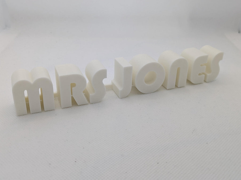 Personalised Font Desk Name Plate: Teacher Appreciation Gift
