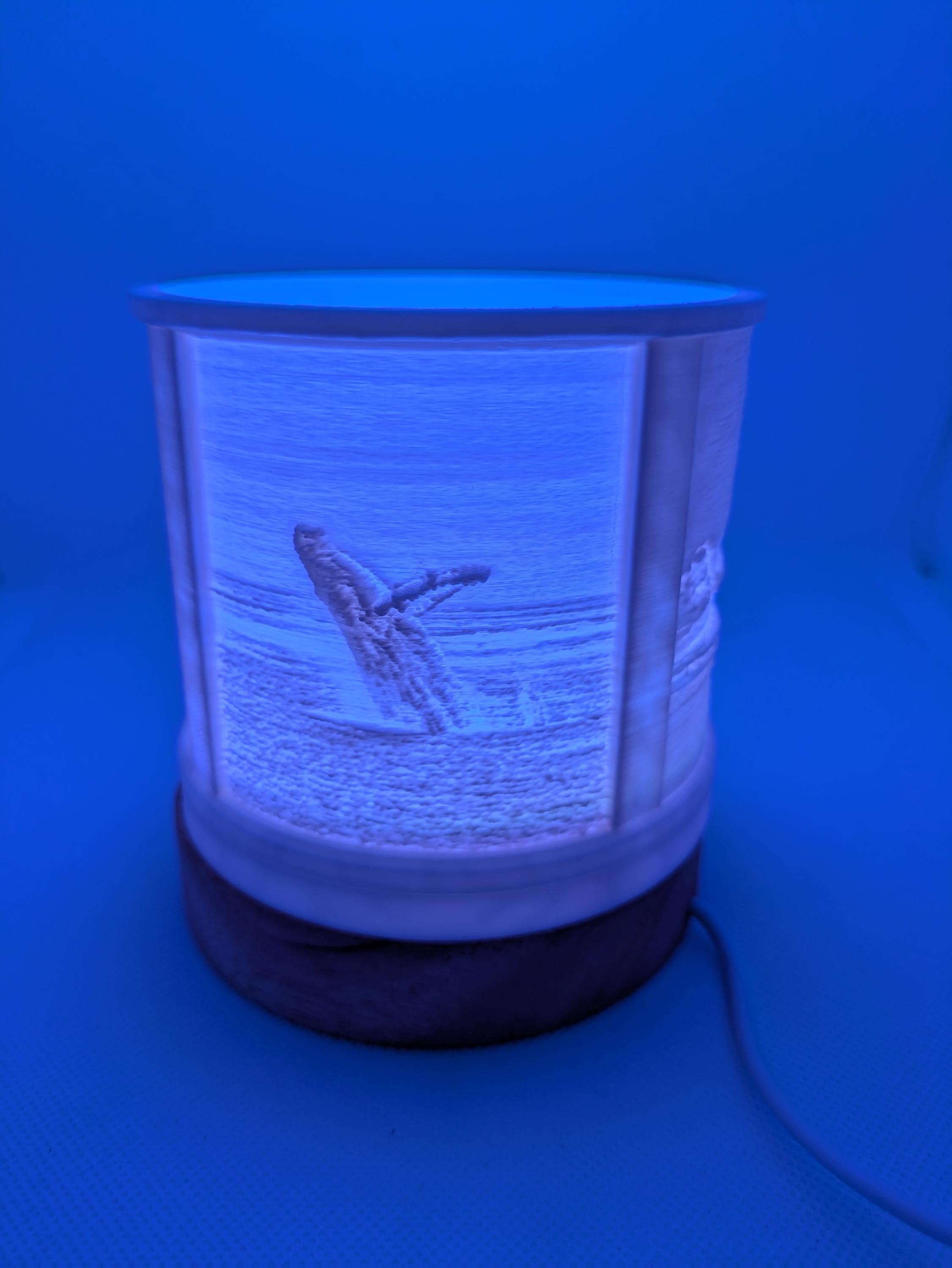 3D Ocean Scene LED Lamp: USB Night Light with Remote