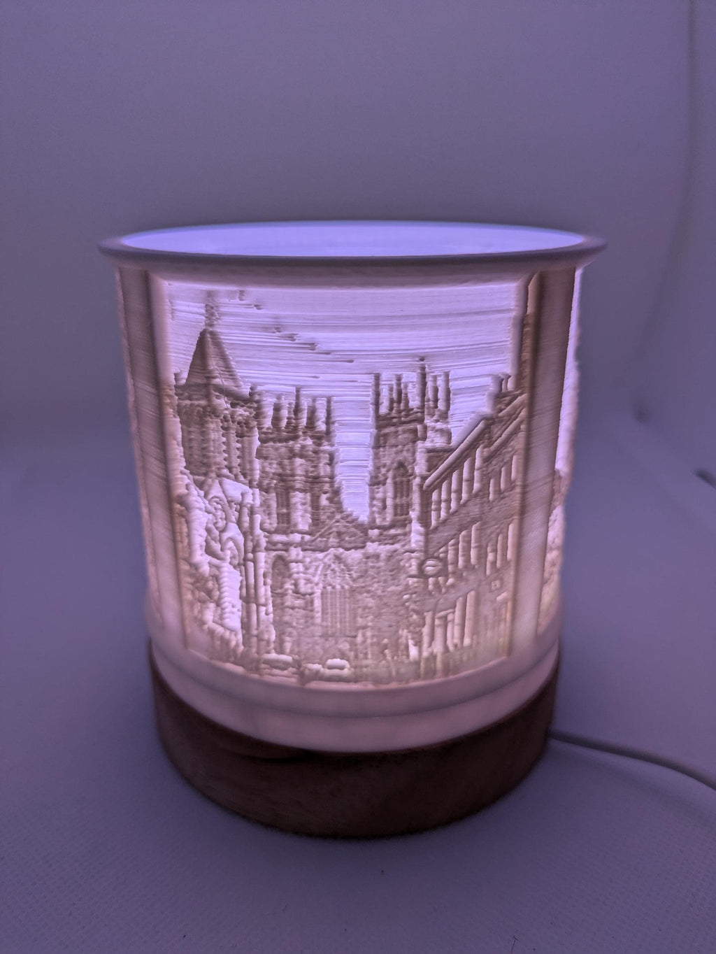 Yorkshire Scenes 3D LED Photo Lamp: York Minster, Whitby Abbey (USB & Remote)