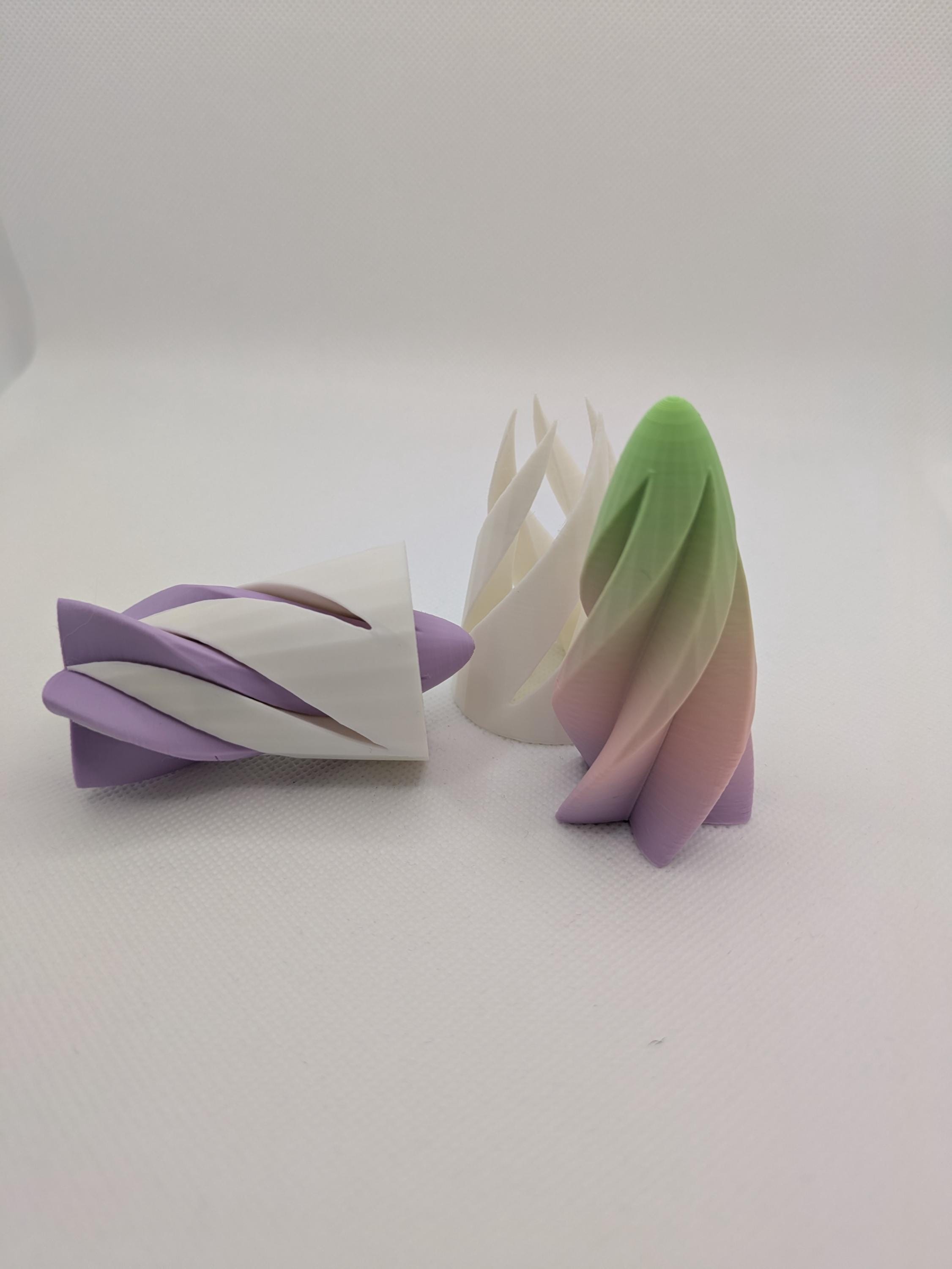Curved Cone Fidget Toy: Pastel Colors, Smooth Movement