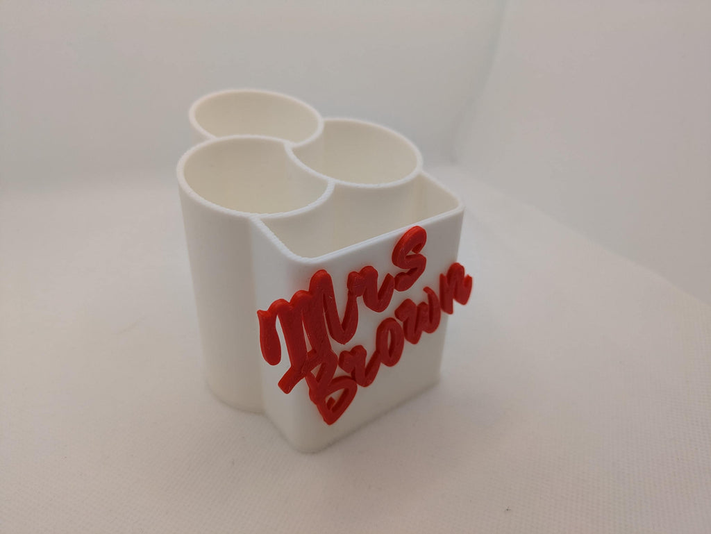 Personalised Pen Holder, Custom Teacher Gift, Desk Organiser