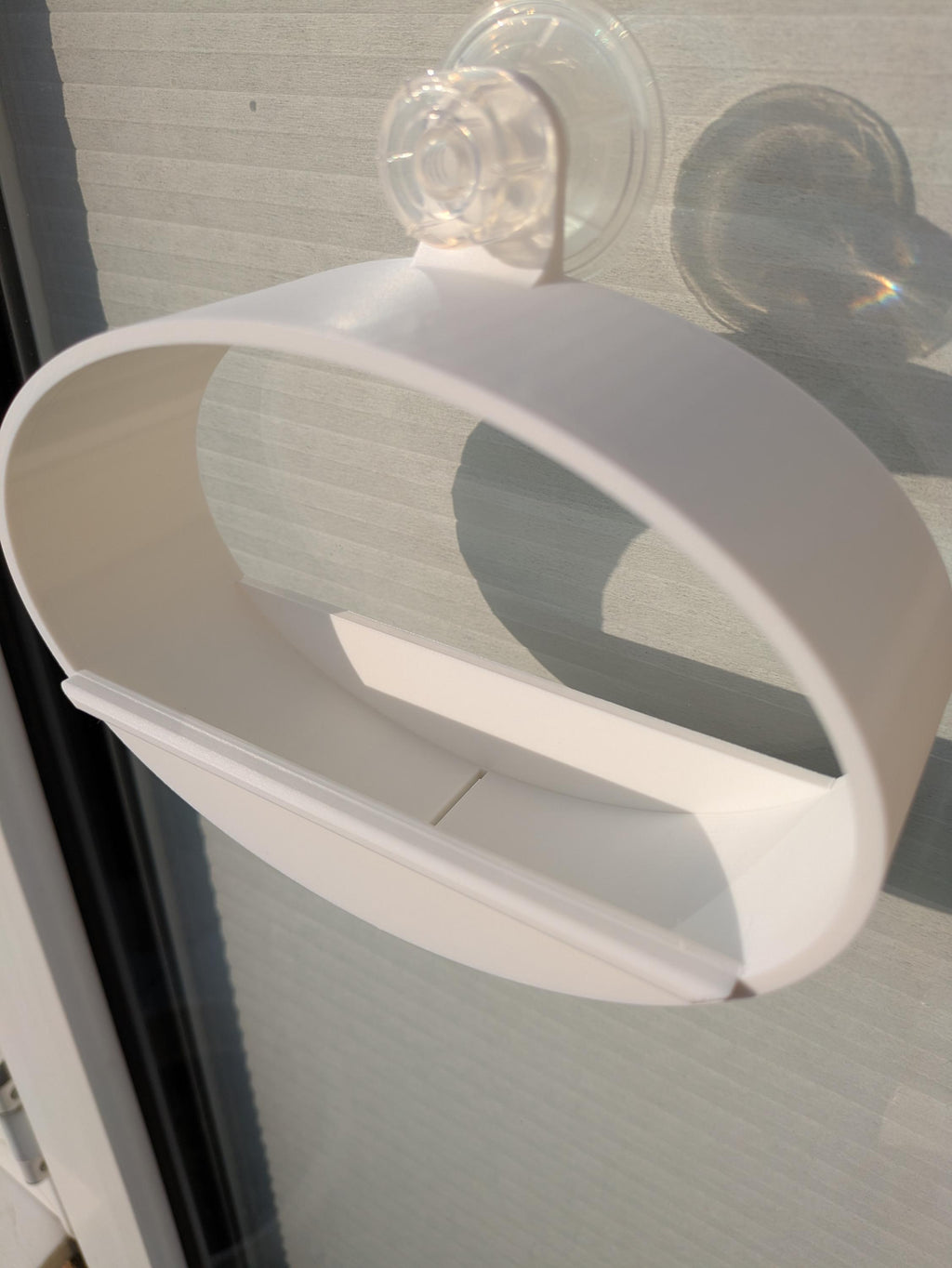 Modern, Oval Bird Feeder, attaches to window