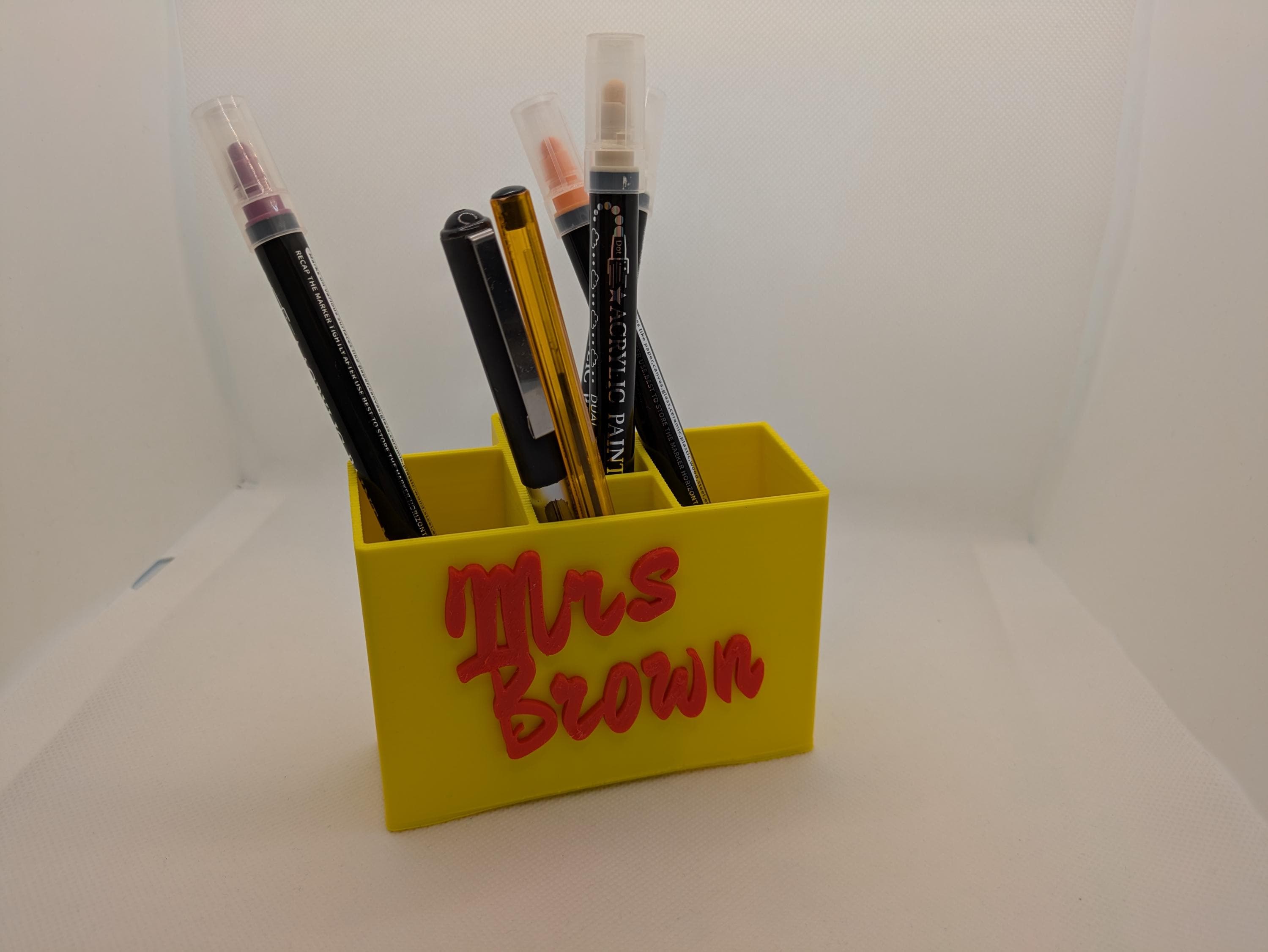 Personalised Pen Holder, Custom Teacher Gift, Desk Organiser