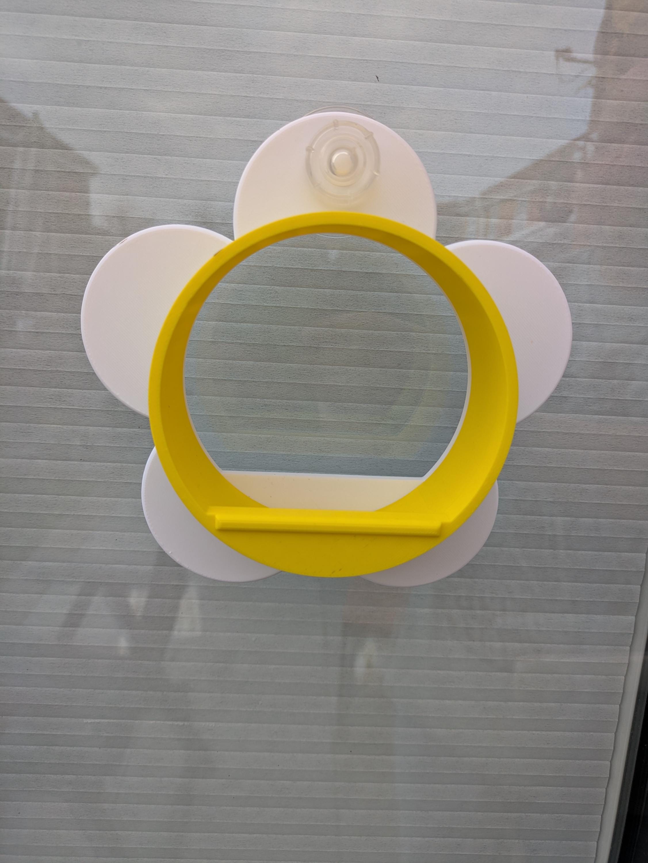 Bright sunny flower novelty window Bird Feeder: Suction Cup Design