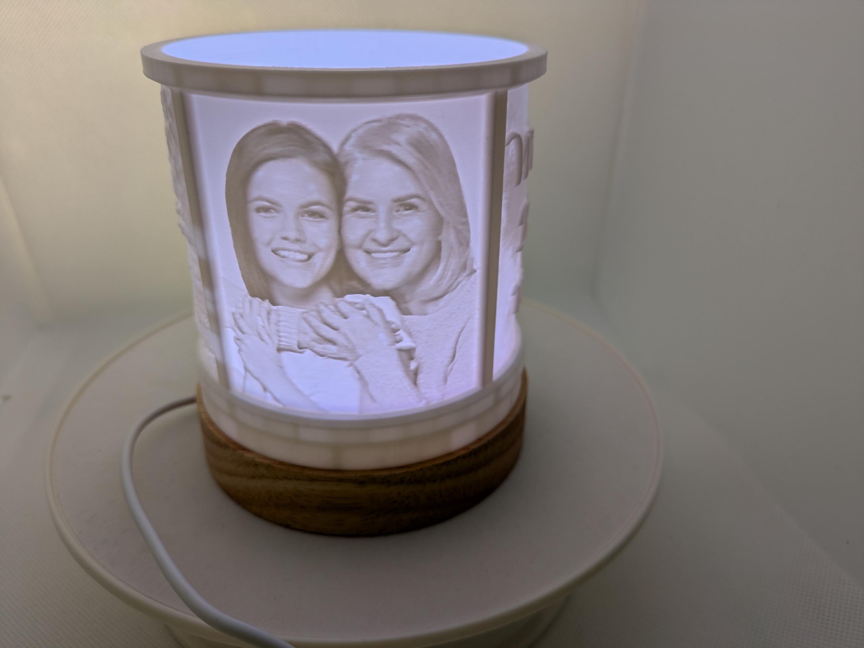 Personalized Mother's Day LED Lamp: Custom 3D Photo Night Light